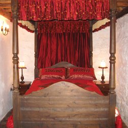 luxurious medieval castle bedroom